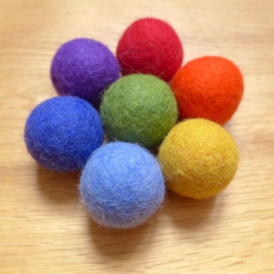 Papoose Felted Coloured Balls