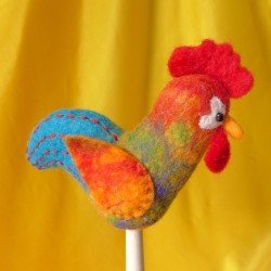 3-D Finger Puppet Cockerel