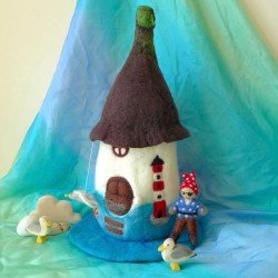 Whimsical Felted House - Pirate Seaside