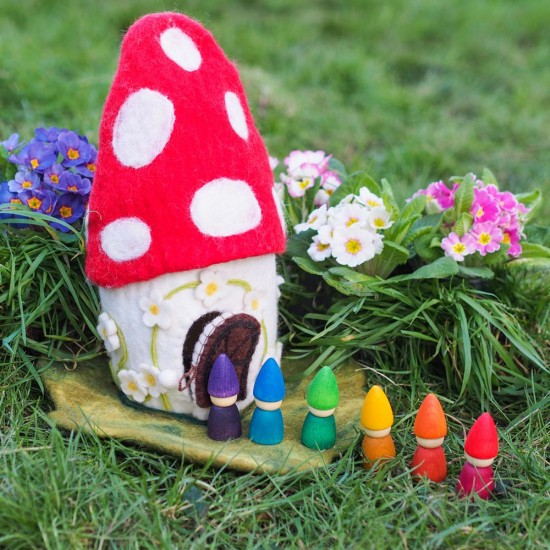 Whimsical Felted House - Toadstool