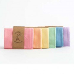 Laura's Play Cotton Organic Play Cloth - Pastel Colours 50 x 50 cm