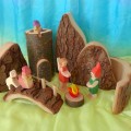 Magic Wood Rock Landscape with Tower and Bridges
