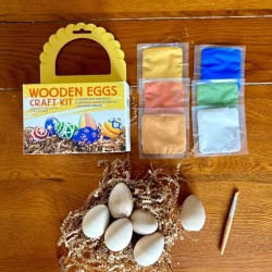 Natural Earth Wooden Eggs Craft Kit