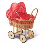 Gluckskafer Wicker Doll's Pram