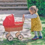 Gluckskafer Wicker Doll's Pram
