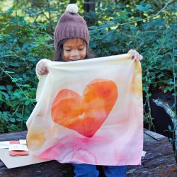 Sarah's Silks MINI Playsilk - Heart Orange 