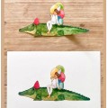 Paper Cut Outs - Birthday Crocodile