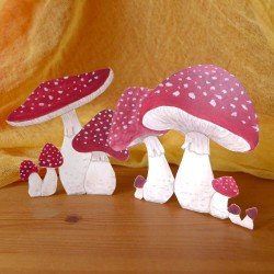 Paper Cut Outs - Toadstools