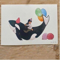 Paper Cut Outs - Birthday Orca