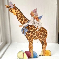 Paper Cut Outs - Birthday Giraffe