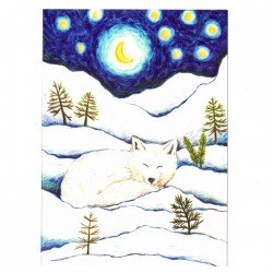 Christmas Card - Arctic Fox 
