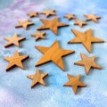 15 Wooden Stars