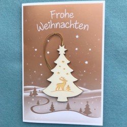 Christmas Card with Christmas Tree Decoration