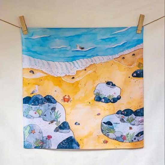 Wonderie Organic Playcloth - Rockpool Beach