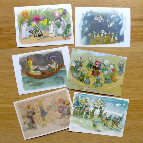 Postcard Set - Ernst Kreidolf - Flower Fairies