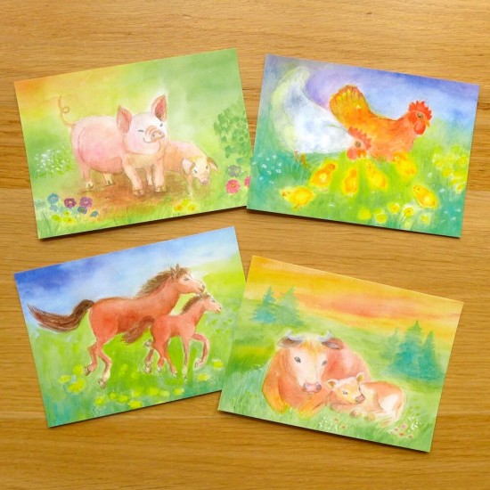 Postcard Set - Dorothea Schmitt - Farm Animals