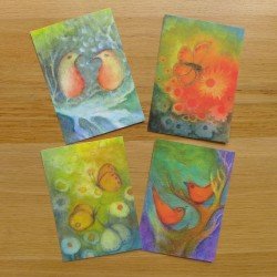 Postcard Set - Jula Scholzen-Gnad - Birds & Butterflies